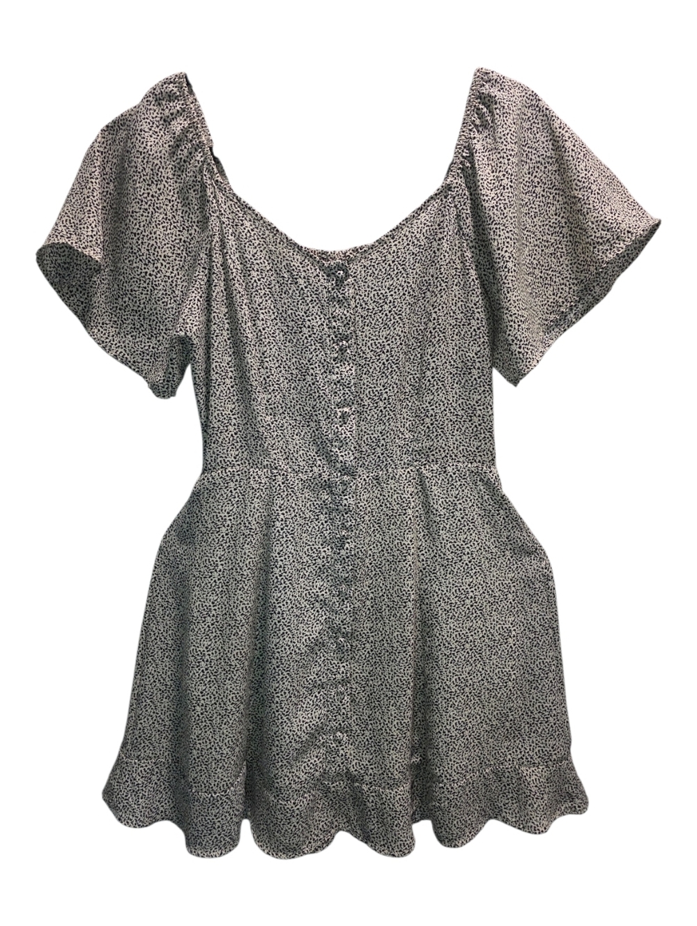 Sienna Sky Black & White Flutter Sleeve Dress Size M | Casual Chic Summer Dress